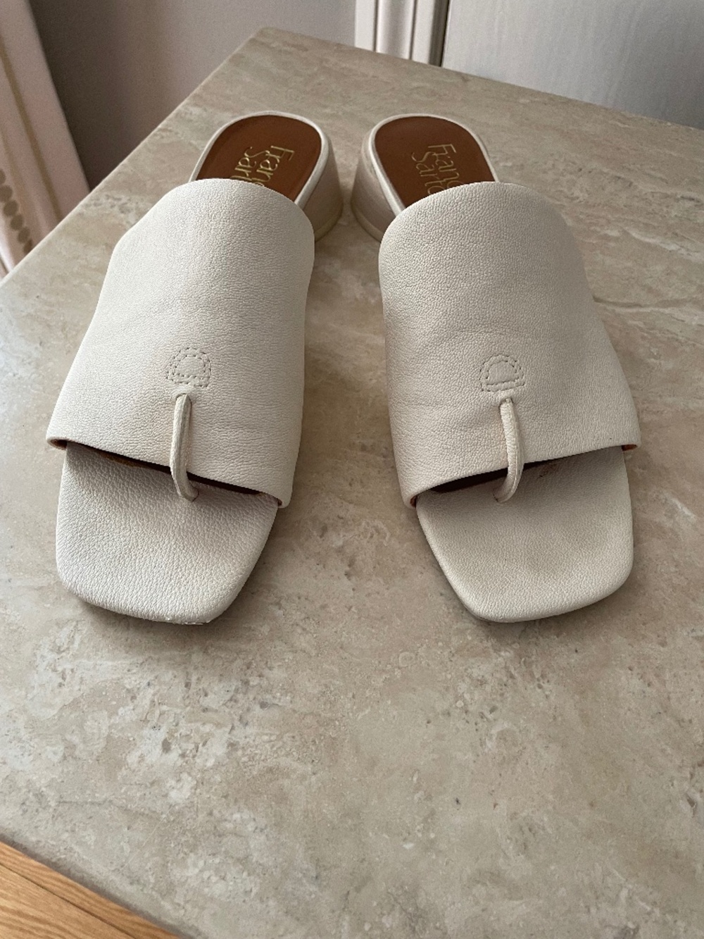 Franco Sarto - Women's LORAN Stacked Feel Slide Dress Sandal, size 9